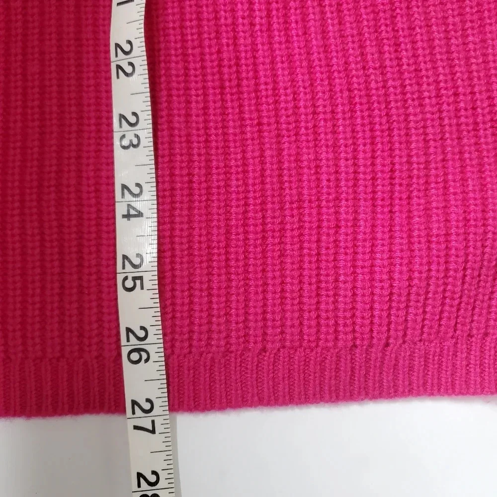 Talbots Plus Wool Blend Cable Knit Sweater Size 1X Pink Preppy Academia Barbie - Picture 6 of 9
